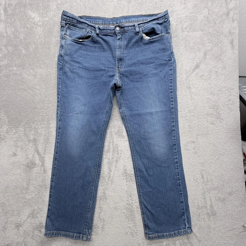 Levis 541 Jeans Mens‎ Measured 42x29 Blue Tapered Stretch Denim Zip Fly